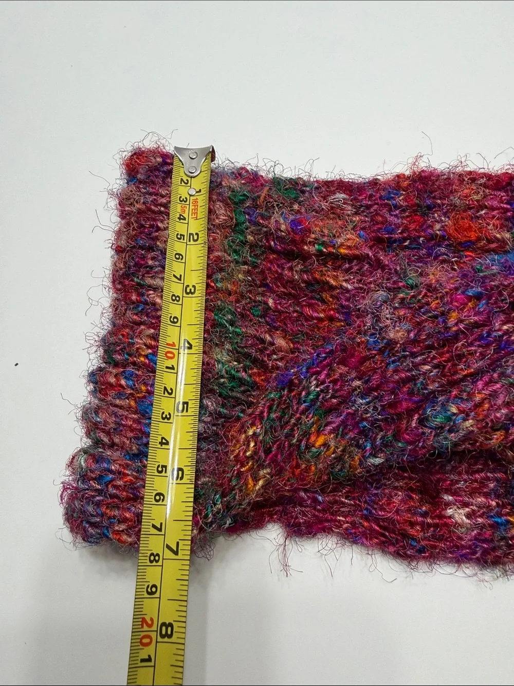 100% Silk Multicolor Textured Neck/Head Scarf